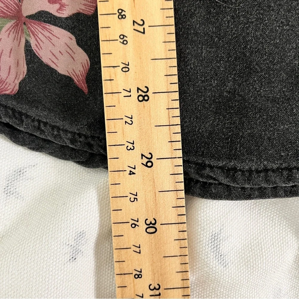 Cotton On Vintage Remastered Faded Black Pink Tropical Floral Hawaiian Shirt, M - Picture 8 of 13